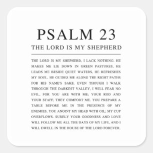 Psalm 23 NKJV Sticker
