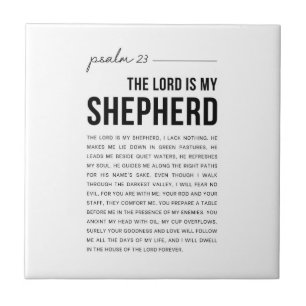 Psalm 23 NKJV The Lord is My Shepherd Ceramic Tile