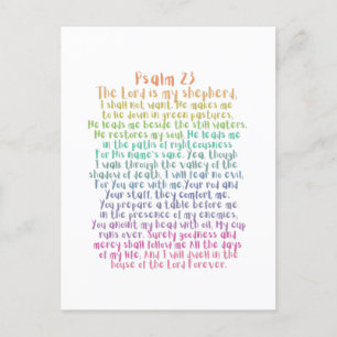 Psalm 23 NKJV The Lord is My Shepherd Postcard