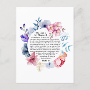Psalm 23 NKJV The Lord is My Shepherd  Postcard