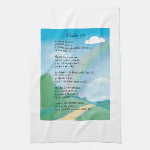 Psalm 23 Poem Tea Towel