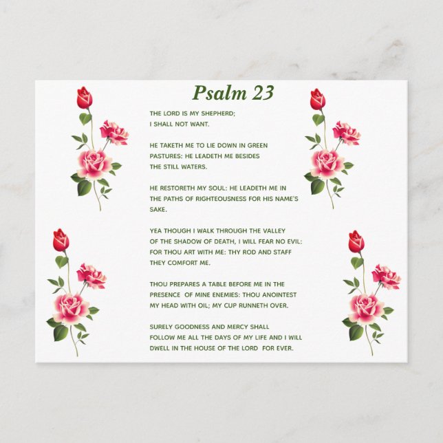 Psalm 23 postcard (Front)