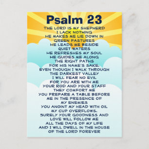 Psalm 23 postcard