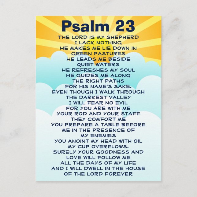 Psalm 23 postcard (Front)