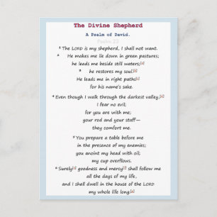 Psalm 23 postcard