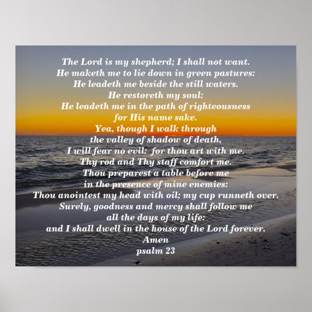 PSALM 23 POSTER (Front)