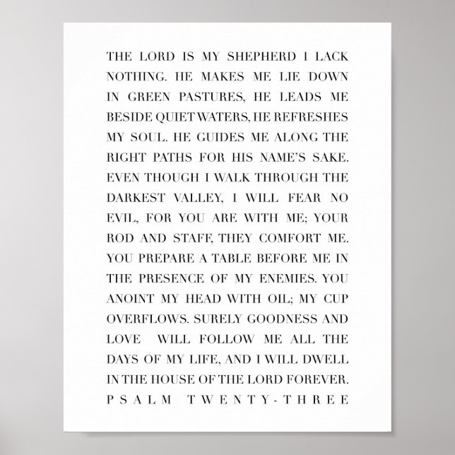 Psalm 23 poster (Front)