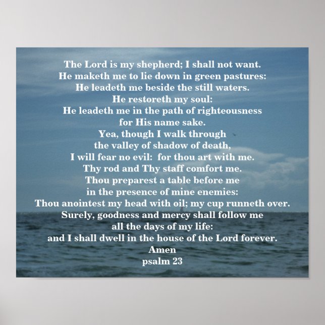 PSALM 23 POSTER (Front)