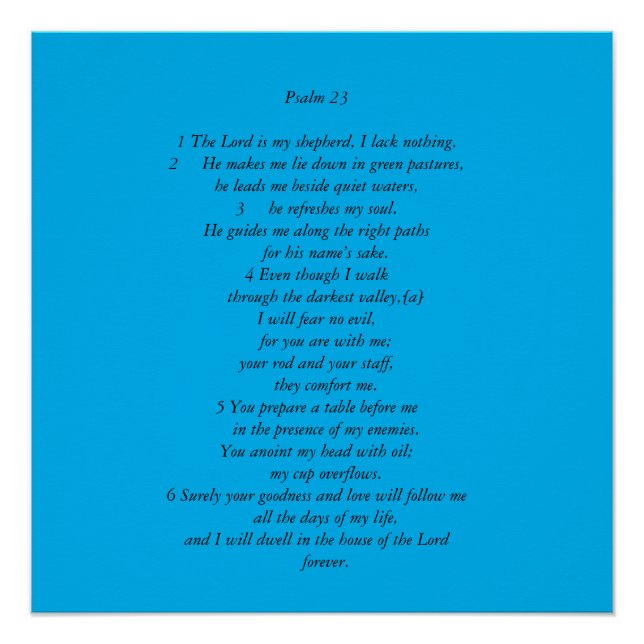 Psalm 23 poster (Front)