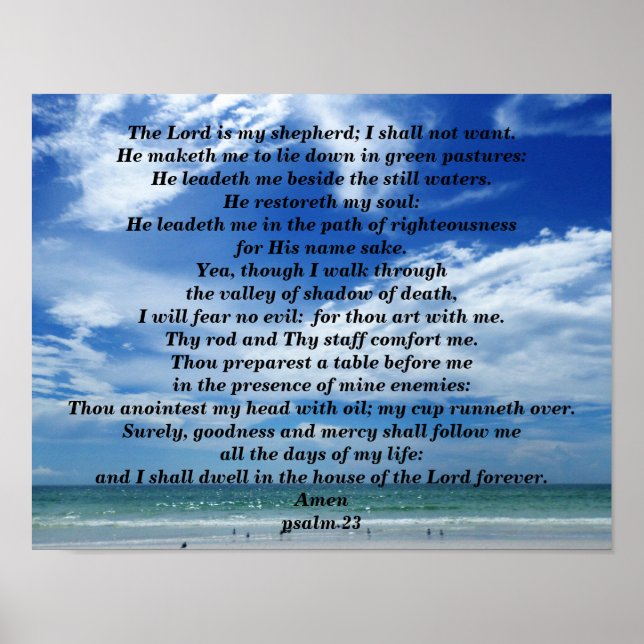 PSALM 23 POSTER (Front)