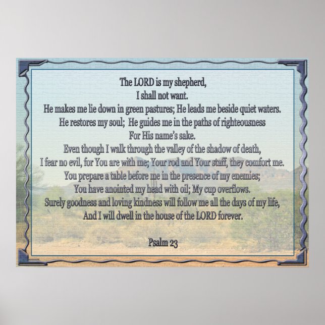 Psalm 23 poster (Front)