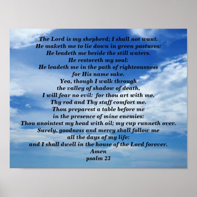 PSALM 23 POSTER (Front)