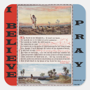 Psalm 23 Prayer Sticker