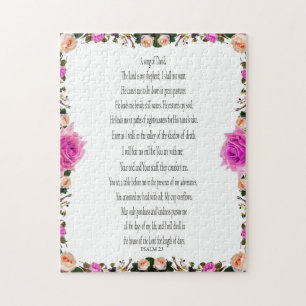 Psalm 23 Purple Floral Borders, Puzzle