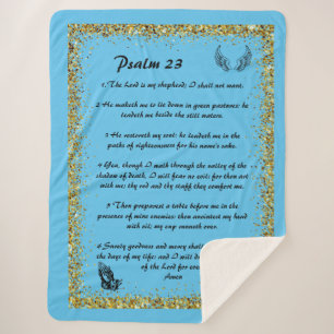 Psalm 23 Sherpa Blanket