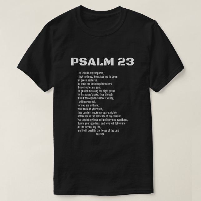 Psalm 23 Spiritual  T-Shirt (Design Front)