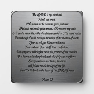 Psalm 23 - Steel Plaque