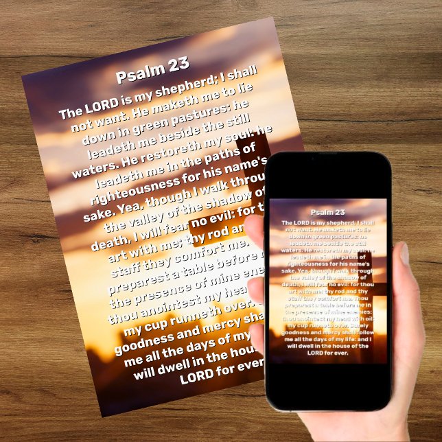 Psalm 23 Sun Cross Celebration of Life Funeral  Invitation (Psalm 23 Sun Cross Celebration of Life Funeral Invitation)