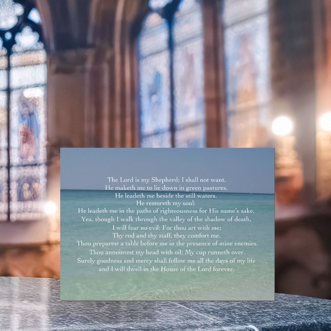 Psalm 23 The Lord is My Shepherd Beautiful Beach Card (Creator Uploaded)