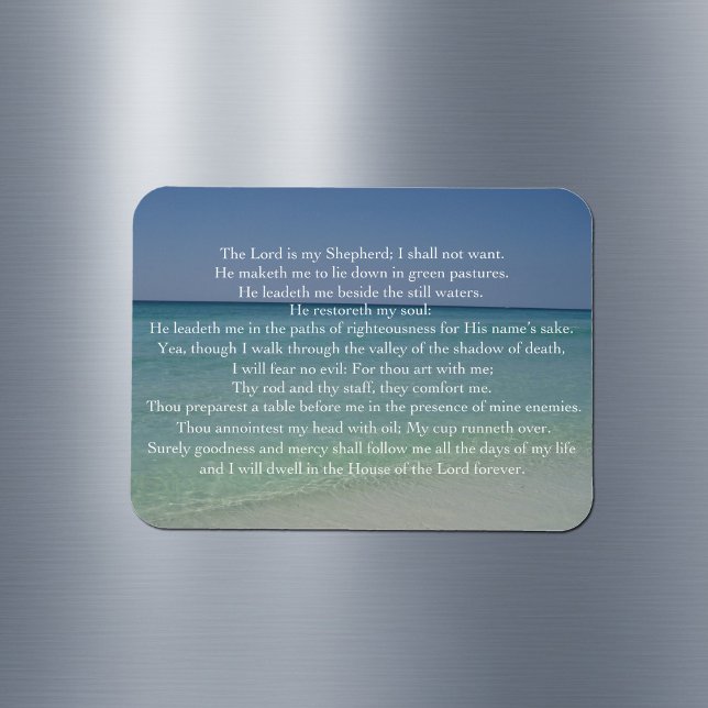 Psalm 23 The Lord is My Shepherd Beautiful Beach Magnet (Creator Uploaded)