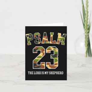 Psalm 23 The Lord Is My Shepherd Camouflage Christ Card