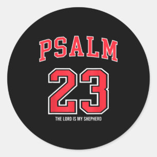 Psalm 23 The Lord Is My Shepherd Christian Footbal Classic Round Sticker