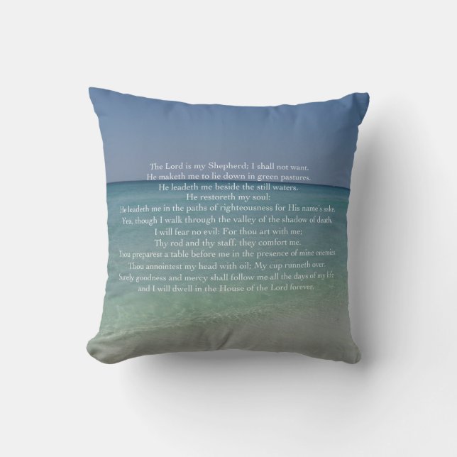Psalm 23 The Lord is My Shepherd Cushion (Front)