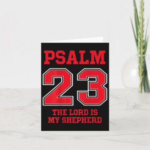 Psalm 23 The Lord Is My Shepherd, Design On Back  Card