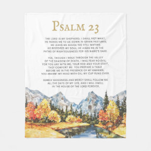 Psalm 23 The Lord is my Shepherd Fleece Blanket