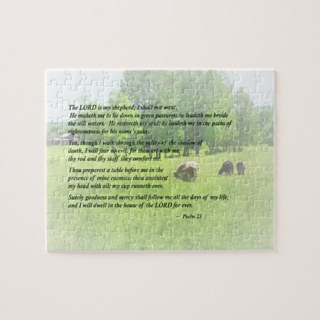 Psalm 23 The Lord Is My Shepherd Jigsaw Puzzle (Horizontal)