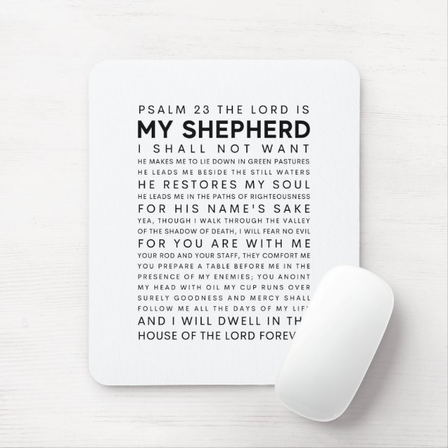 Psalm 23 The Lord is my Shepherd Mouse Pad (With Mouse)
