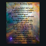 Psalm 23 The Lord Is My Shepherd Poster<br><div class="desc">Psalm 23 - The Lord Is My Shepherd
prayer with coloured background</div>