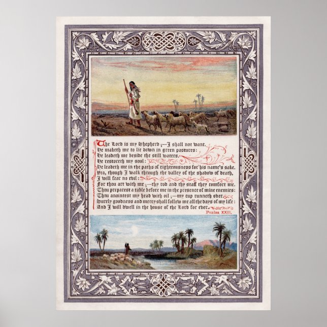 Psalm 23 The Lord is my Shepherd Poster (Front)