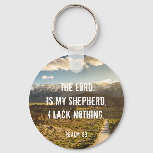 Psalm 23 The LORD is my shepherd, Scripture Key Ring (Front)