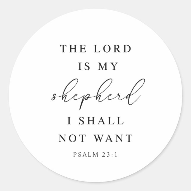 Psalm 23 The Lord is My Shepherd Sticker (Front)