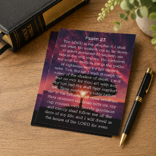 Psalm 23 The Lord Is My Shepherd Sunset  Postcard