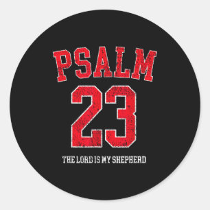 Psalm 23 The Lord Is My Shepherd Vintage Christian Classic Round Sticker