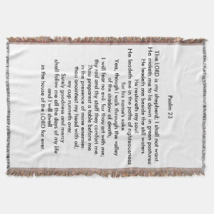 Psalm 23 Throw Blanket