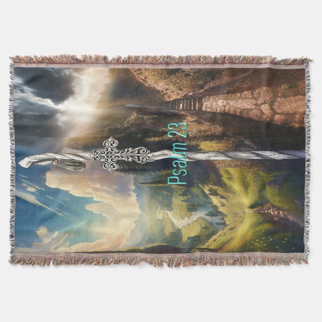 Psalm 23 throw blanket (Front)