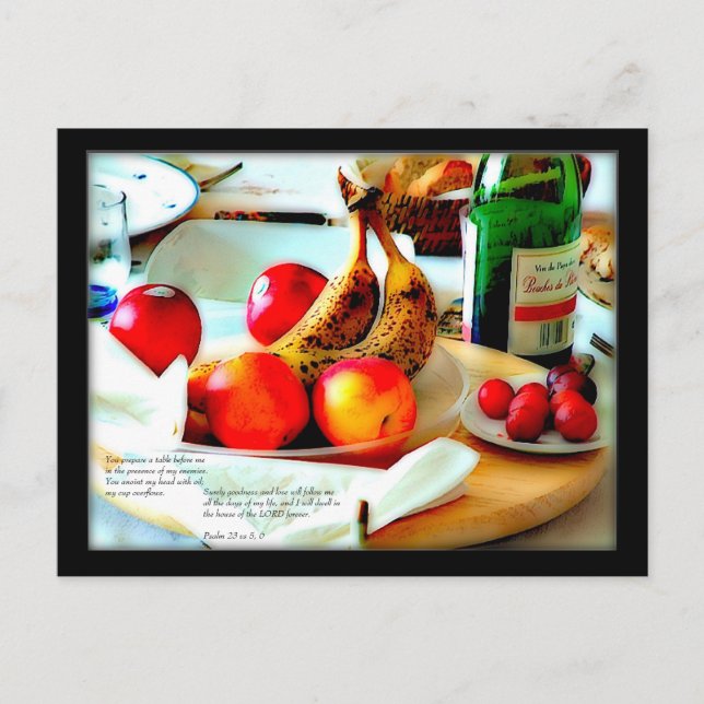 Psalm 23 v 5, 6| Postcard (Front)