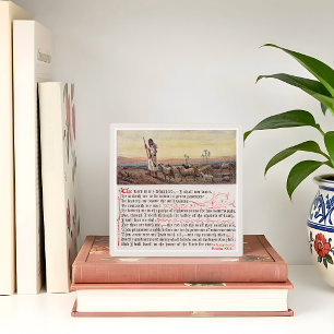 Psalm 23 Vintage Art Tabletop Plaque