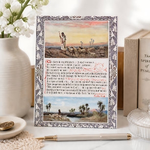 Psalm 23 Vintage Postcard