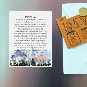 Psalm 23 Watercolor White Mountains Magnet