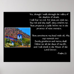 Psalm 23 with desert church print