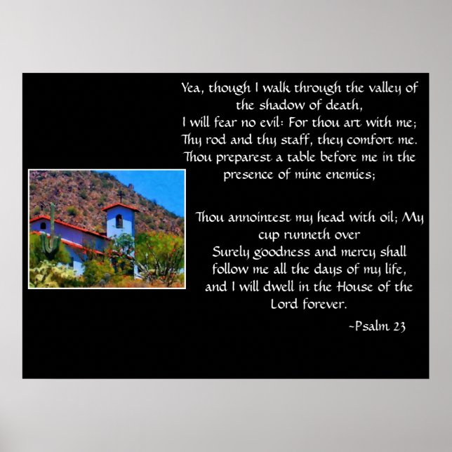 Psalm 23 with desert church print (Front)
