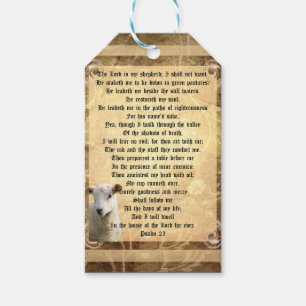Psalm 23 with Lamb Gift Tags