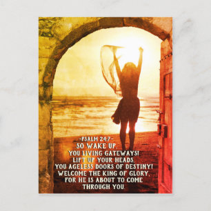 Psalm 24:7 King of Glory, Bible Verse Postcard