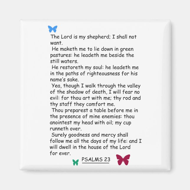 PSALM 24 magnet (Front)