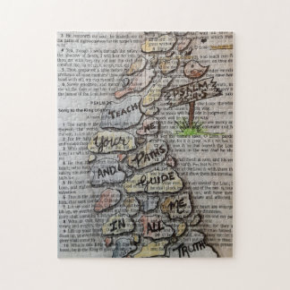 Psalm 25:4-5 - Teach Me Your Paths Jigsaw Puzzle