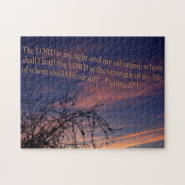 Psalm 27:1 at Dawn Jigsaw Puzzle (Horizontal)